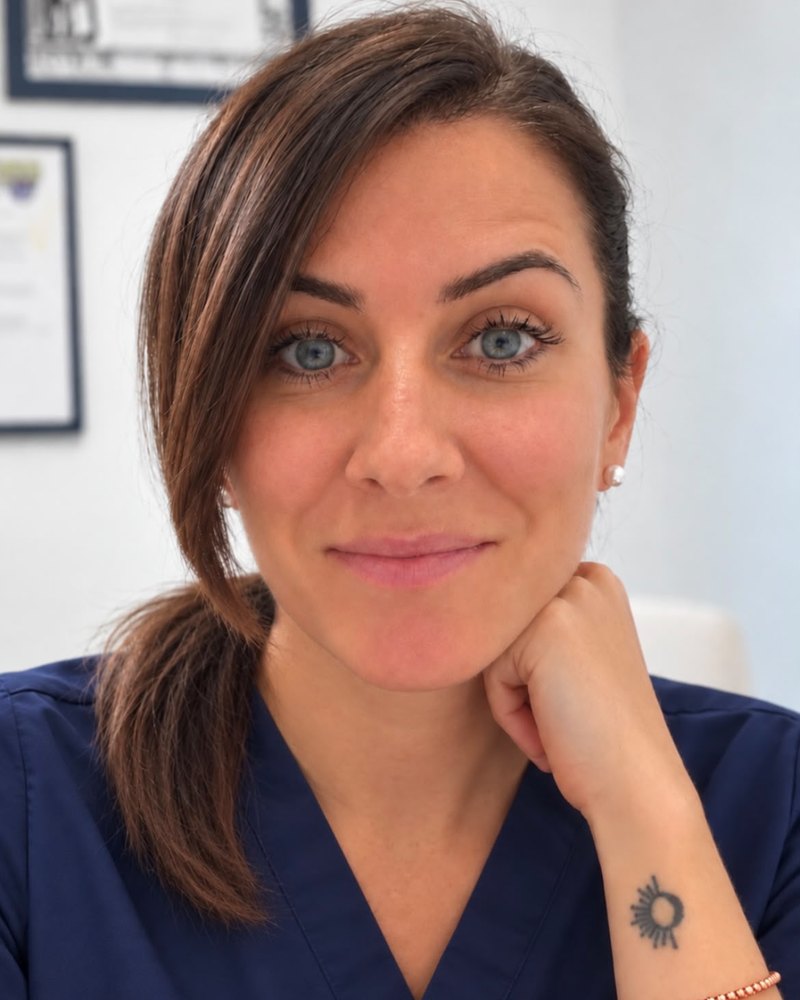 La Dott.ssa Laura Zanoni nello studio di Viale Risorgimento, a Forlì